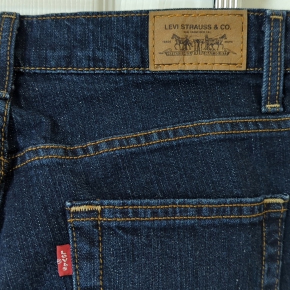 Levi's Y2K 529 Classic Dark Wash Mid Rise Curvy Boot Cut Jeans 8 - Picture 14 of 15